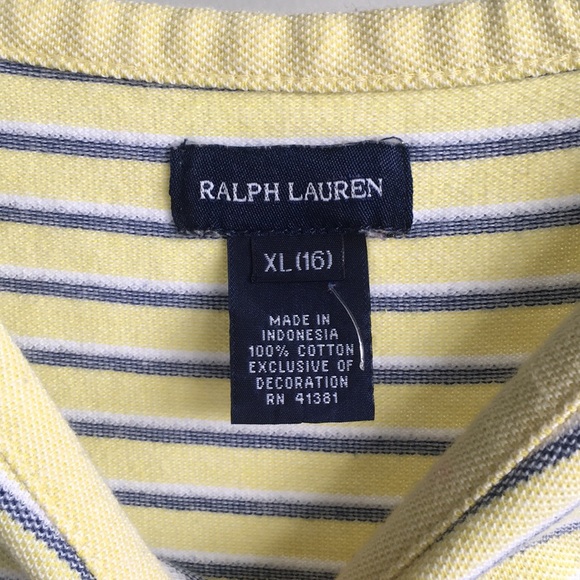 Ralph Lauren Yellow Stripe Dress with thin Stripes - Picture 7 of 7